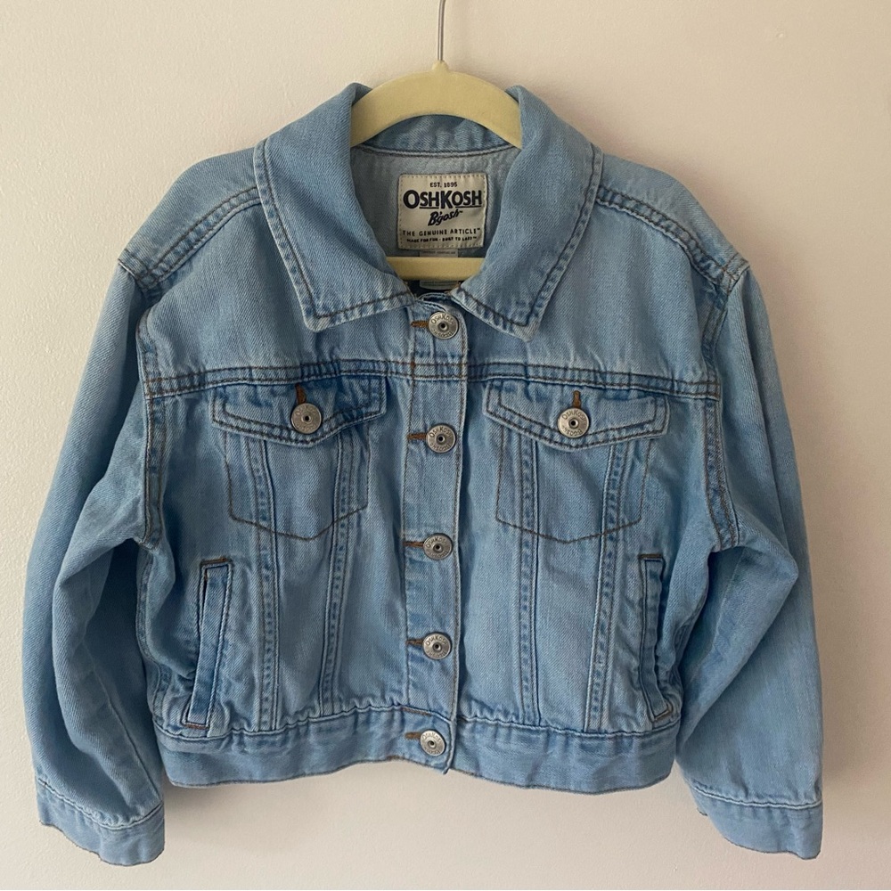 OshKosh B'gosh Light Blue Kids Jean Jacket Size 6 Denim 100% cotton